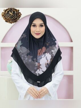 Muslim modest  Ready-to-Wear dibble layered Hijab Adult Instant Hijab scarf